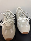 Steve Madden White Suede Aziel Sneakers, 10