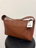 Kelly Tooke Retail $365 Cognac Leather Shelly Shoulder Bag, 13.5"x9.5"
