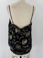 Boden Black/Gold Top, 12
