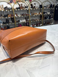 Lodis Brown Leather Crossbody Bag, 11"x12"