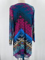 Calessa Black Print Dress, 1XL