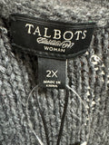 New Talbots Gray Sweater, 2X