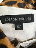 Boston Proper Denim Animal Print Jacket, M
