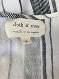 Cloth & Stone Stripe Tie Front Top, S