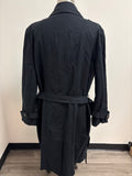New Ann Taylor Black Trench Coat Jacket, XXL