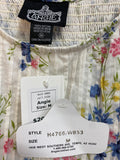 New Angie White Floral Dress, M