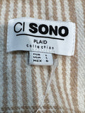 Ci Sono Open Front Plaid Jacket, L