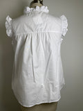 New Mazik White Ruffle Top, M (retail $54)