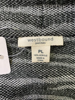 Westbound Zebra Print Hooded Cardigan, L Petite