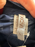 XCVI Blue 3/4" Sleeve Jacket, L