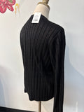 Ann Taylor Black Metallic Cardigan, XL