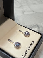 New Directions Silver CZ Earrings