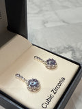 New Directions Silver CZ Earrings