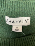 Ava & Viv Green Sweater, 2X