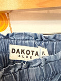 Dakota Blue Chambray Skort Skirt, M