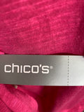 New Chico's Pink Cotton Slub Top, M