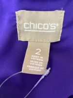 Chico's Purple Snap Front Jacket, L