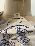 Lucky Brand White/Blue Top, S