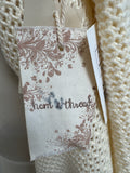 New Hem & Thread Cream Sweater, M