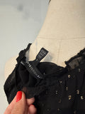 White House Black Market Black/Gold Top, S