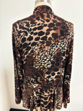 Chico's 2pc Brown Jacket + Top, L