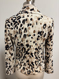 New Chico's Moto Animal Print Jacket, S Petite