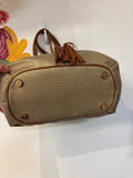 Michael Kors Gold with Brown Leather Trim Shoulder Bag, 17"x12"