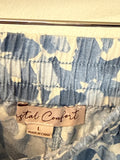 Coastal Comfort Blue Linen Shorts, L