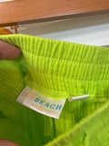 Belle Kim Gravel Green Gauze 23" Inseam Pants, L