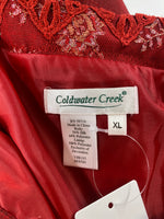 Coldwater Creek Red Silk Blend Jacket, XL