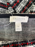 Talbots Red/Black Top, 1X