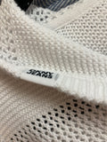 DKNY White Open Stitch Sweater, M/L