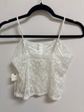 New Lyre Bird White Lace Anthropologie Top, XS