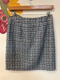 New Talbots Blue Tweed Skirt, 2 Petite