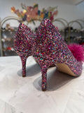 Kate Spade Glitter Pom Pom Marabou Dress Heels, 10.5