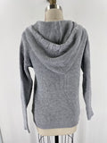 New Gray Zip Front Hoodie Cardigan, S