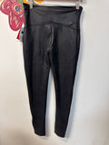 New Spanx Black Faux Leather 27" Inseam Leggings, XL
