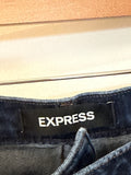 Express Denim Midi High Rise Shorts, 4