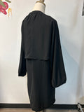 New Downeast 2pc Black Caper Dress + Jacket, M