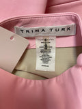 Trina Turk Pink Faux Leather Top, S