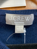 J. Crew Blue 100% Cashmere Cropped Sweater, S