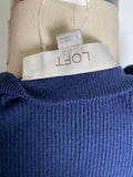 Loft Blue Sweater with Starfish & Seashell Buttons, L