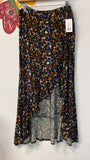 Olivia Grey Black Floral Skirt, M