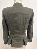 White House Black Market Green Denim Jacket, S