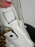 Michael Kors White/Blue Satchel Shoulder Bag, 13"x9"