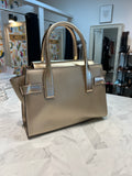 New Michael Kors Gold Carmen Belted Satchel, 11"x7.5"