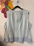 Talbots White/Blue Top, 3X