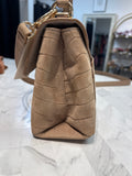 Furla Tan Leather 1927 Top Handle Mini Bag, 8.27 x 6.3 x 3.35