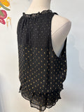 White House Black Market Black/Gold Top, S