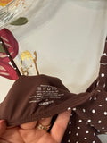 Suuksess Brown Polka Dot Bodysuit, M